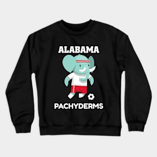 ⚽ Alabama Football, Elephant Kicks the Ball, Imaginary Team Spirit Crewneck Sweatshirt